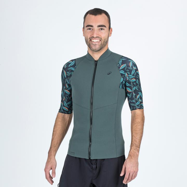 Actual product image Subea YULEX100 men's UV protection 1.5 mm short sleeve - Awake floral print (S)