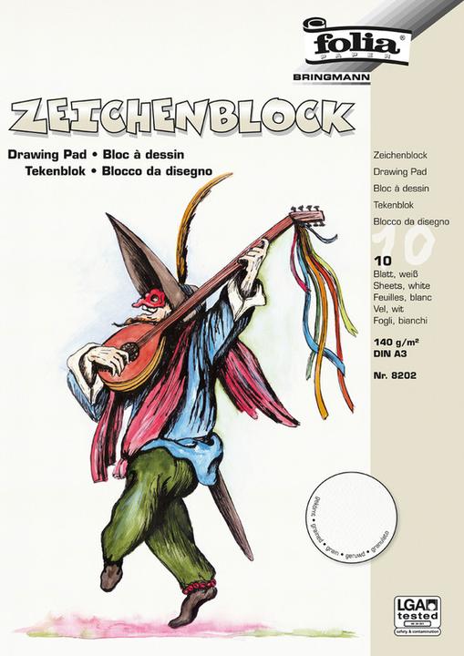 Produktbild Folia Zeichenpapier Block gekörnt (A3, Weicher Einband)