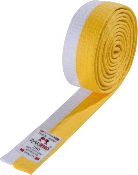 Actual product image Danrho White/yellow budō belt