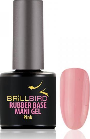 Actual product image BrillBird Rubber Gel Base&Coral #1 Pink 8ml (#1 Pink, UV gel varnish)