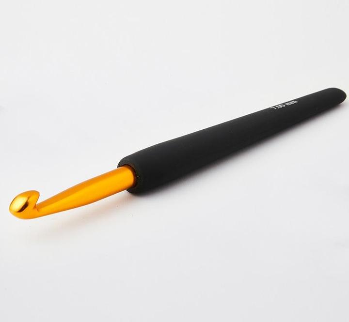 Knitpro Häkelnadel mit Softgriff gold