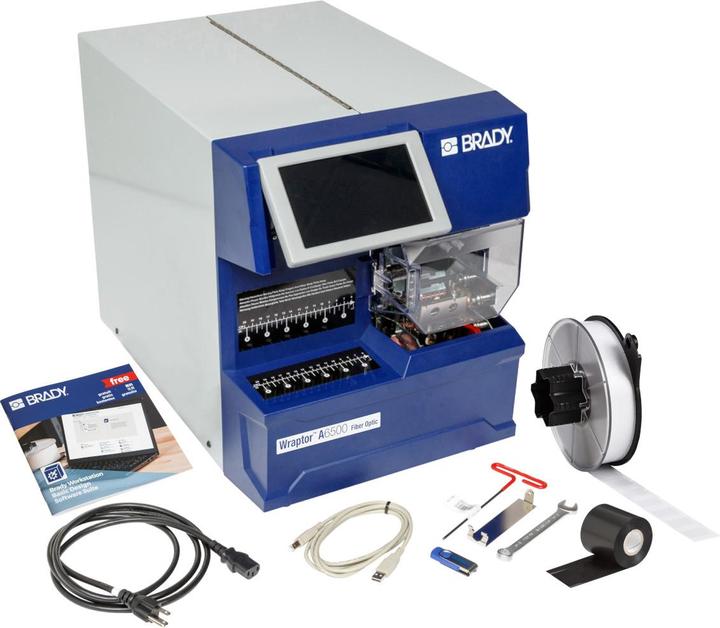 Image du produit Brady Applicateur d'impression de câbles à fibres optiques Wraptor A6500 avec logiciel d'identification