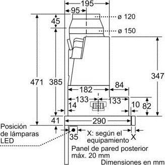 Image du produit Siemens iQ300 LI67SA531 Hotte d'aspiration semi-encastrée (Pullout) ³/h A (Hotte intégrée)