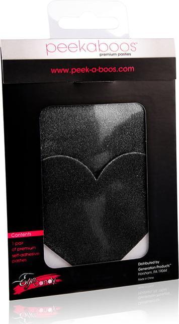 Produktbild Peekaboos Peekaboo Pasties Black Satin Heart