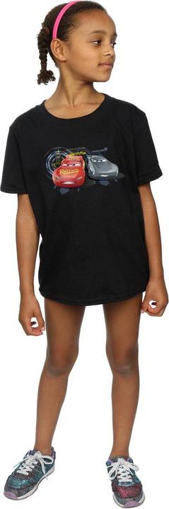 Actual product image Disney Girls Cars Lightning Vs Storm Cotton T-Shirt (152, 158)