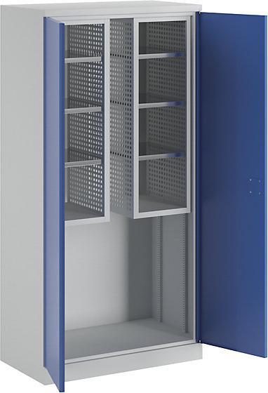 Actual product image MBA-System JUMBO equipment and cleaning cupboard, solid panel doors / 2 shelf boxes, light (45 cm, 112 cm)