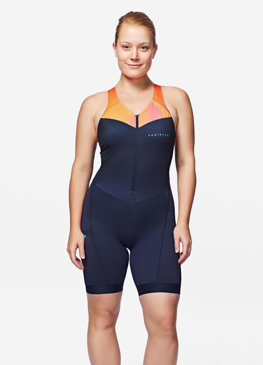 Van rysel Combinaison Triathlon Trifonction Sd Femme Courte Distance Navy Orange (M)