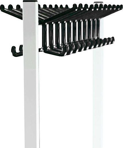 Produktbild eurokraft basic Garderobenständer, mobil, HxT 1700x550 mm, 2x11 Haken