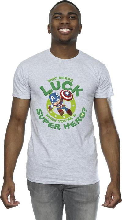 Produktbild St Patrick's Day Captain America Luck TShirt (M)