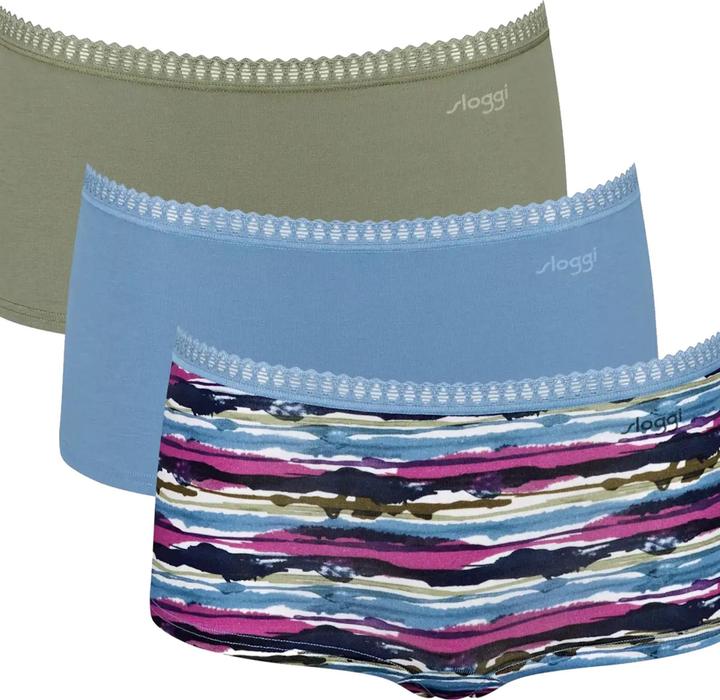 Produktbild Sloggi Unterhose GO CRUSH SHORT Panty 3er Pack (L, 3er Pack)
