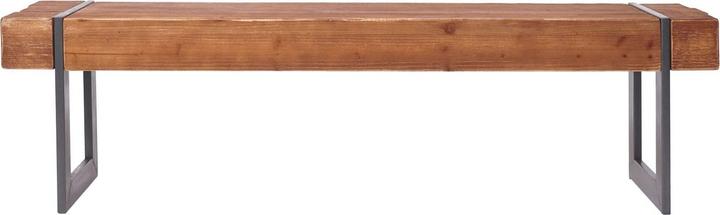 Immagine prodotto Swisshandel24 Panca, panca per sala da pranzo, panca in legno di abete rustico massiccio - marrone 160cm (160 cm)