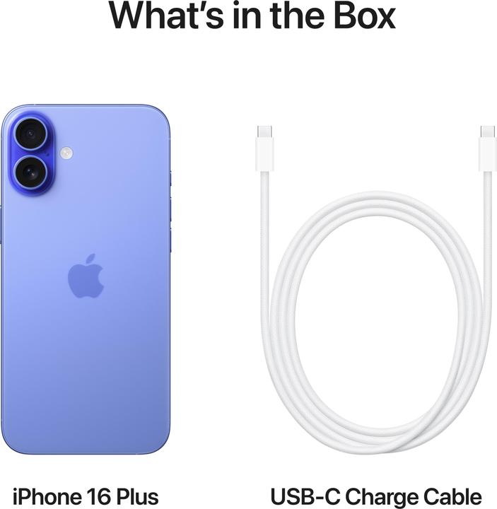 Actual product image Apple iPhone 16 Plus (512 GB, Ultramarine, 6.70", SIM + eSIM, 48 Mpx, 5G)