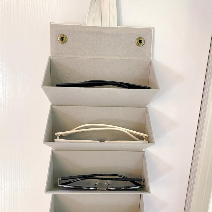 Produktbild Only-Bags.Store 1pc Glasses Organizer Case, Portable Glasses Case, PU Leder Hanging Foldable Eyeglasses Case