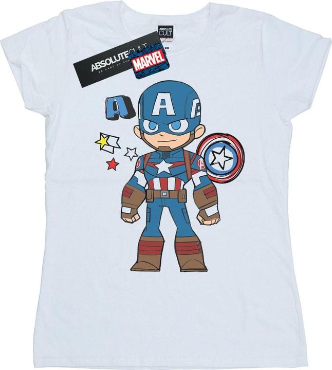 Immagine prodotto Captain America Sketch Maglietta Donna (XXL)