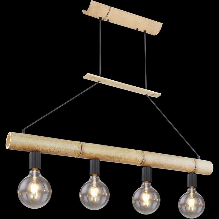 Image du produit Globo Lampe à suspendre Loreto noir 4xE27 (E27)