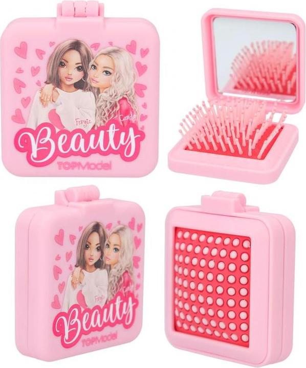 Actual product image Top Model TOPModel - Folding Hairbrush With Mirror BEAUTY GIRL ( 0412118 )