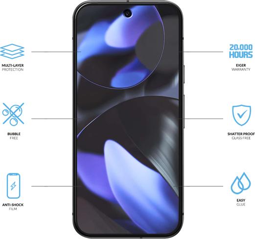 Produktbild Eiger Display-Folie (1er-Pack) Mountain H.I.T Clear (1 Stück, Google Pixel 9a)