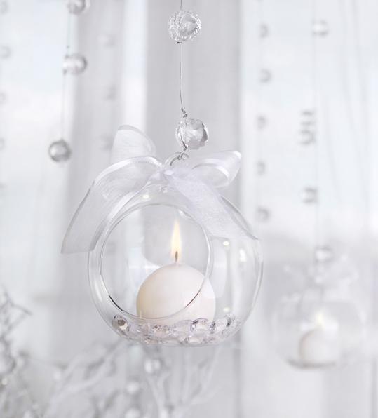 Image du produit Partydeco Glass balls - porte-bougies, 10cm (1 pkt / 4 pc.)