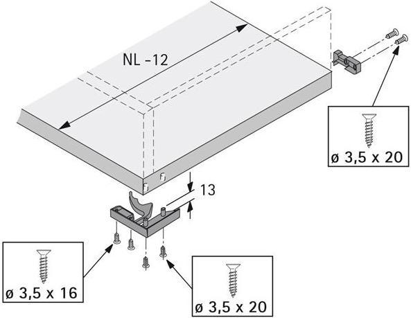 Produktbild Hettich Teilauszüge QUADRO 25 (1 Stk.)
