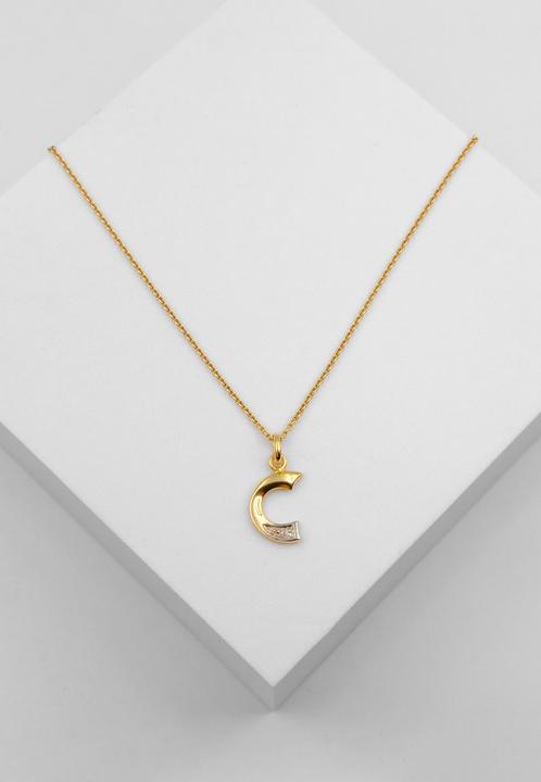 Actual product image Muau Letter (750, White gold, 18 K yellow gold)
