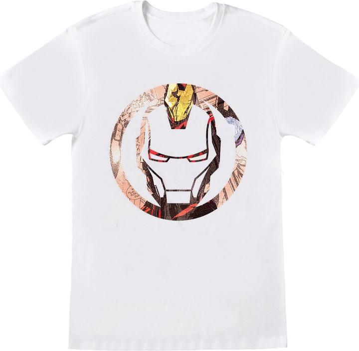 Actual product image Girls Iron Man Montage Symbol Cotton T-Shirt (116)