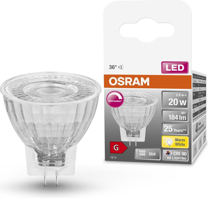 Produktbild Osram Led Superstar Mr11 (GU4, 3.20 W, 184 lm, 1 x, G)