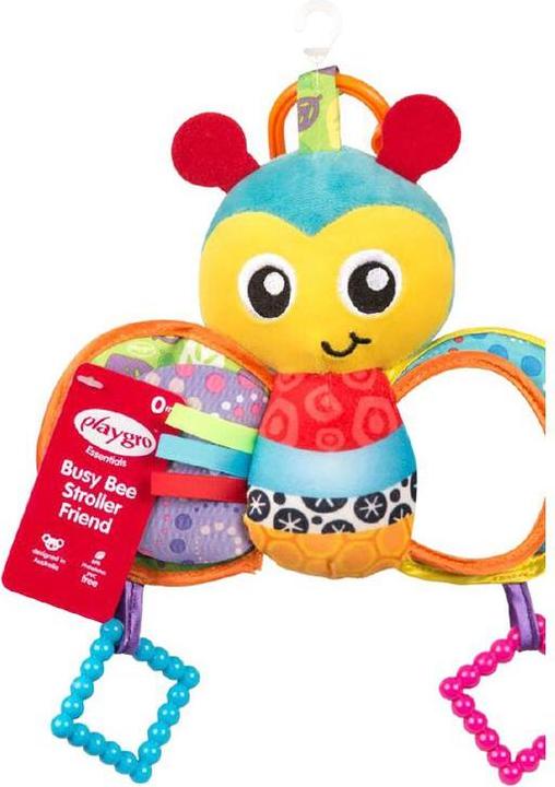Productafbeelding Playgro pluche hangend speelgoed Busy Bee wandelwagenvriend, 187229