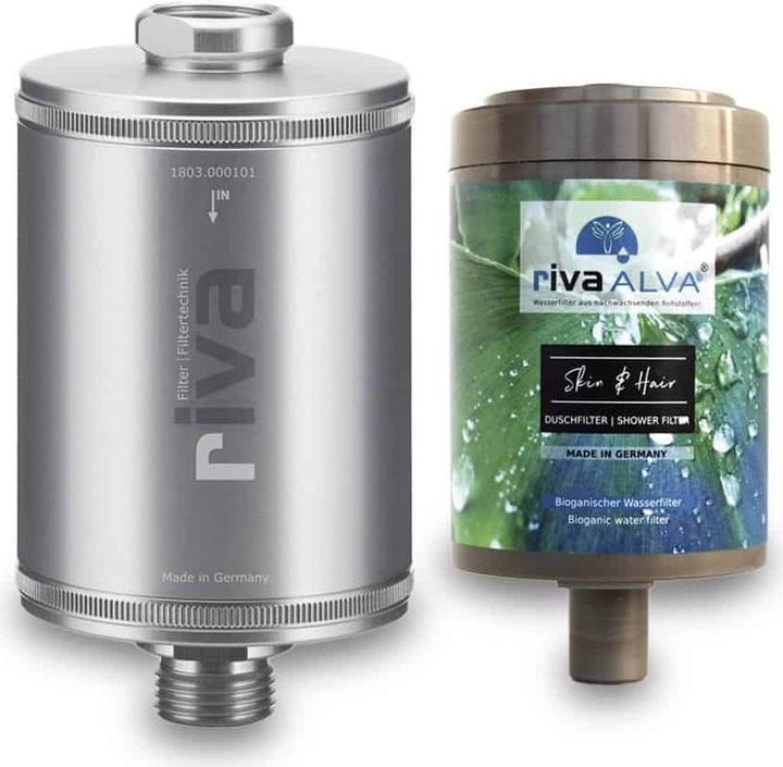 Image du produit Riva Filtre de douche rivaALVA SKIN&HAIR - boîtier métallique avec cartouche filtrante