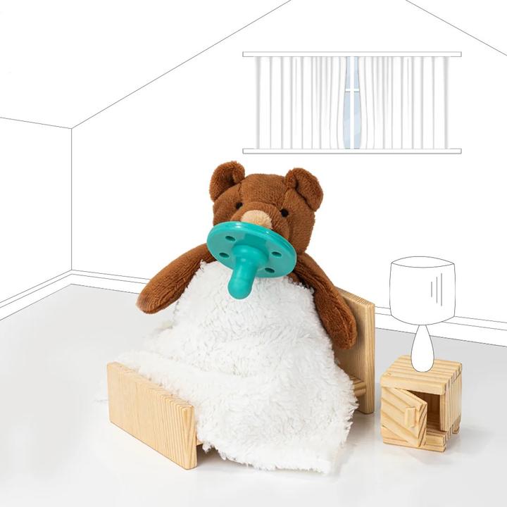 Produktbild Minikoioi SLEEP BUDDY Schlaf Kuscheltier mit Schnuller Braunbär Moi