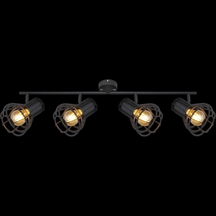 Produktbild Globo Strahler Clastra schwarz matt 4xE27 (E27)