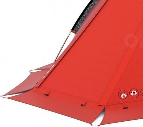 Immagine prodotto Husky Tenda leggera estrema Flame 2 - Rood - 2 persone (Tenda a tunnel, 3.26 kg, 2 persone)