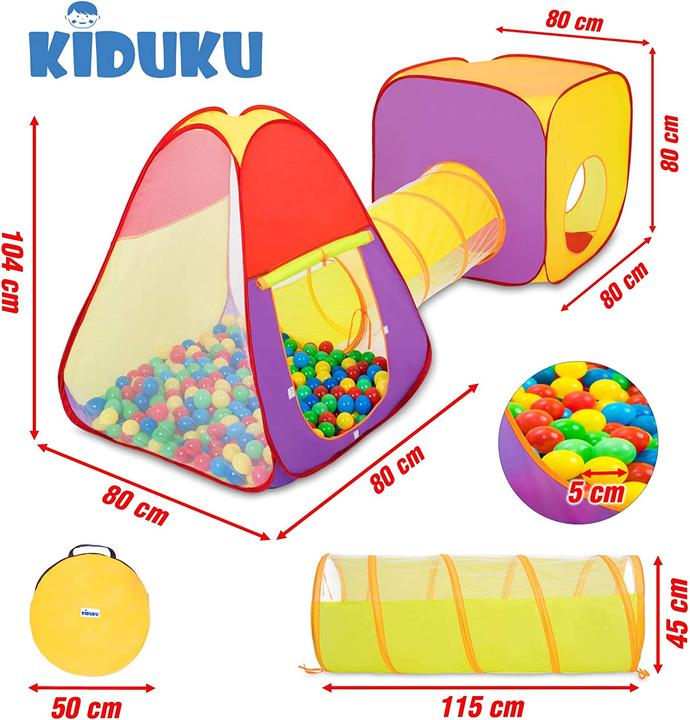 Immagine prodotto Kiduku Tenda da gioco Baellebad 3 pezzi Tipo 1