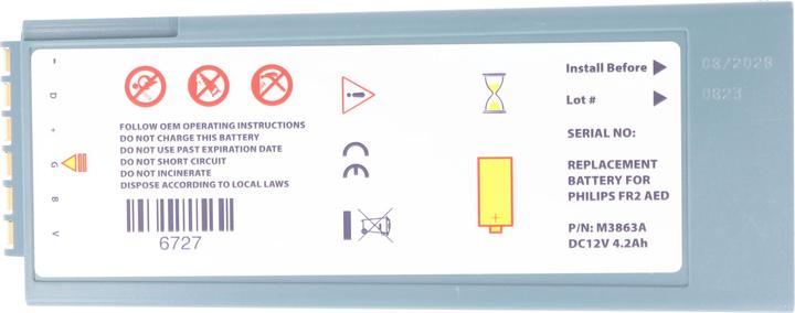 Produktbild XCell Lithiumbatterie passend für Philips, Laerdal Heartstart Forerunner 2, 2+, M3863A (4200 mAh)