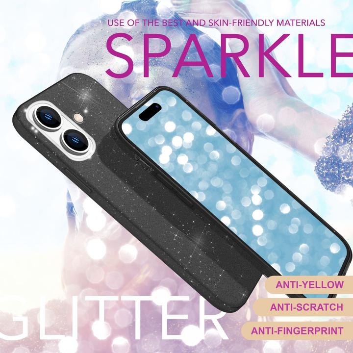 Produktbild Nalia Glitzer Hybrid Hülle (Apple iPhone 16 Plus)