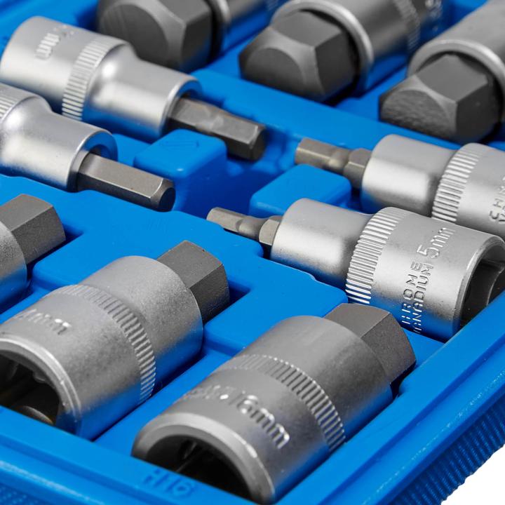 Produktbild tectake Innensechskant Steckschlüsselsatz 12-tlg.