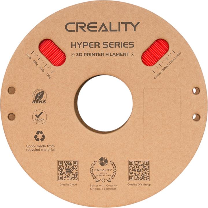 Image du produit Creality Hyper Vitesse (PLA, 1.75 mm, 1000 g, Rouge)