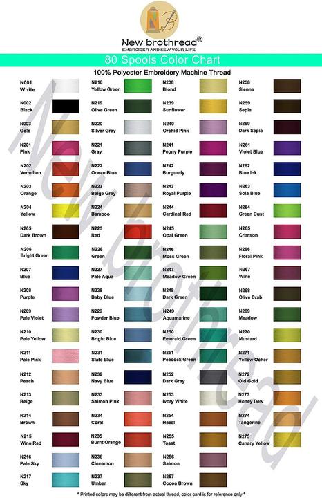 Actual product image New brothread Machine embroidery thread (500 m)