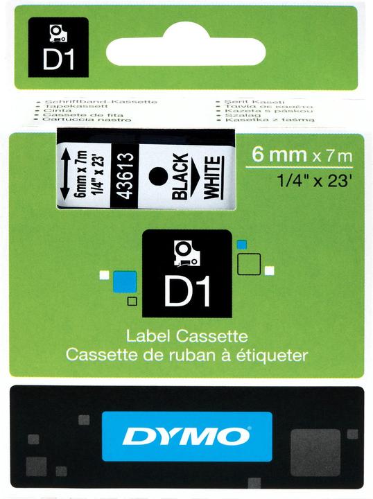 Produktbild Dymo S0720780 Standardband (0.60 cm, Schwarz)