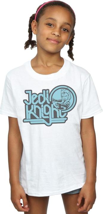 Actual product image Star Wars Girls Clone Wars Jedi Knight Ahsoka Cotton T-Shirt (116)