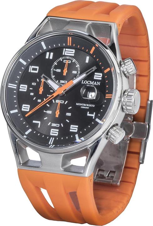 Produktbild Locman Italy Herrenuhr Montecristo Chrono orange 41 mm Ref. 0542 (Chronograph, 41 mm)