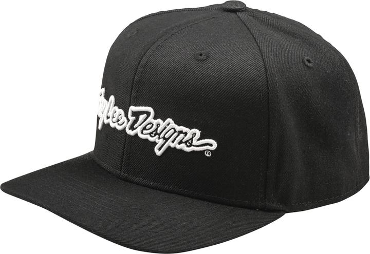 Troy Lee Designs Curved Snapback Cap, Signature, black, one size (One Size)