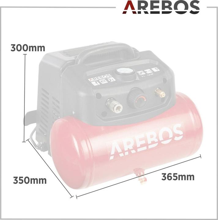 Produktbild Arebos Luftkompressor (8 Bar, 6 l)
