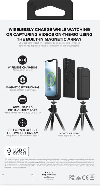 Actual product image mophie SNAP+ Powerstation Stand (10000 mAh, 7.50 W, 20 Wh)