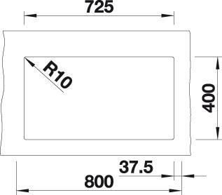 Produktbild Blanco Subline 350 350-U (Unterbauspüle, 46 cm, 75.50 cm)