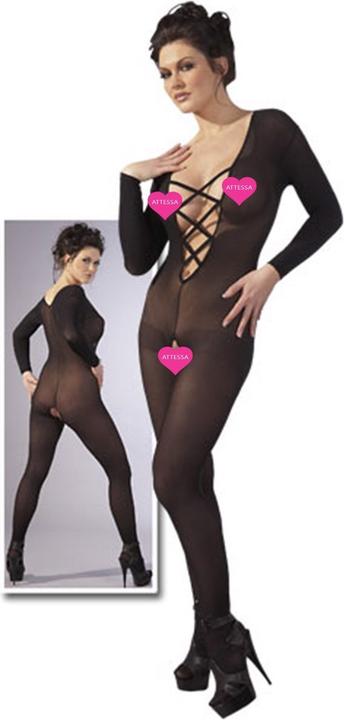 Actual product image Mandy Mystery Catsuit with ribbons "Delia (S/M)