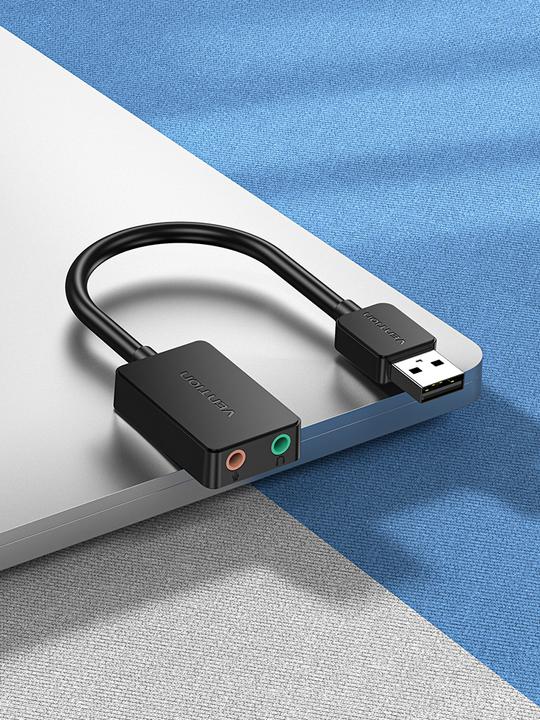 Image du produit Vention Carte son externe USB 2.0 CDYB0 2 ports 0.15m (USB)