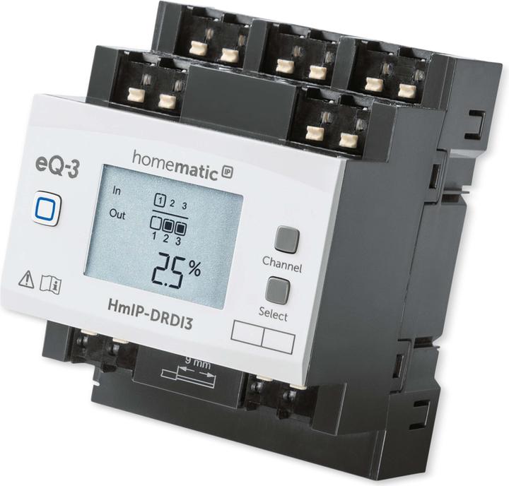 Actual product image Homematic IP Dimming actuator for DIN rail mounting 3-fold (Dimming actuator)