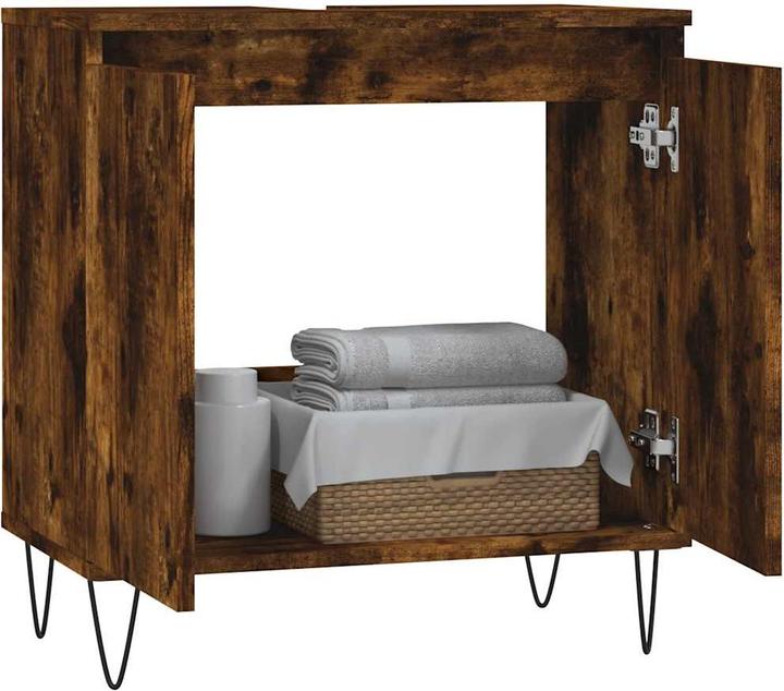 Actual product image VidaXL Badschrank Räuchereiche 58x33x60 cm Holzwerkstoff (58 x 33 x 60 cm)
