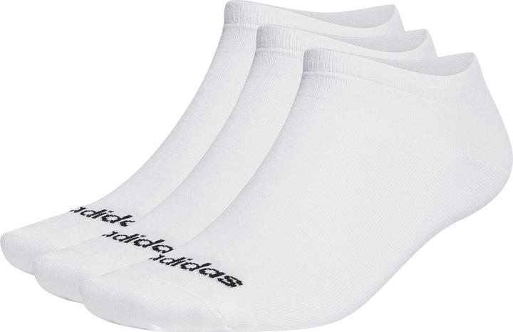 adidas T Lin Low 3p,White/Black White/Black L (3er Pack, L, 43 - 45)