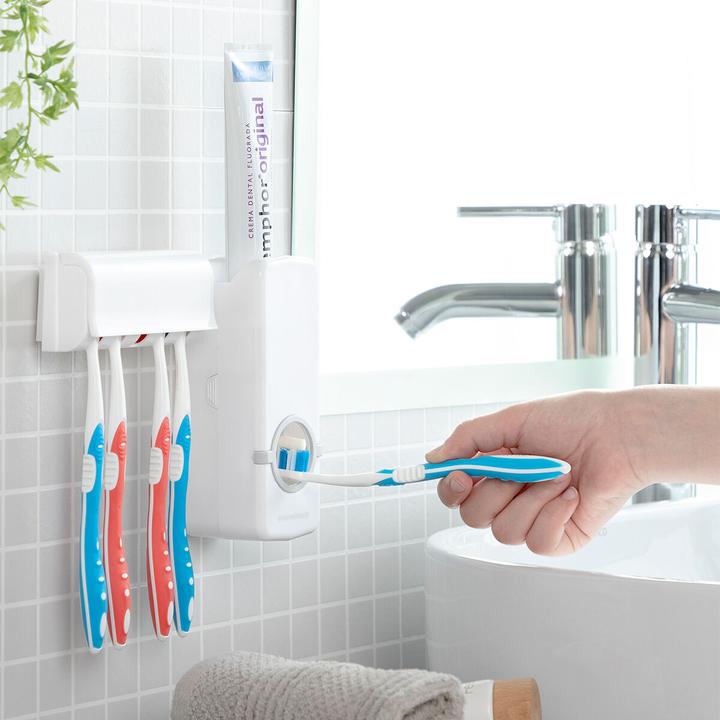 Image du produit InnovaGoods Distributeur de dentifrice avec porte-brosse Diseeth